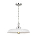 Visual Comfort Studio - CP1231MWTPN - One Light Pendant - Wellfleet - Matte White and Polished Nickel