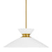 Visual Comfort Studio - EP1231MWTBBS - One Light Pendant - Heath - Matte White and Burnished Brass