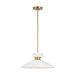 Visual Comfort Studio - EP1231MWTBBS - One Light Pendant - Heath - Matte White and Burnished Brass