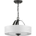 Progress Lighting - P350098-143 - Two Light Semi Flush Convertible - Kene - Graphite