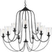 Progress Lighting - P400196-031 - Nine Light Chandelier - Bowman - Black