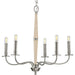 Progress Lighting - P400199-009 - Five Light Chandelier - Durrell - Brushed Nickel