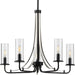 Progress Lighting - P400209-031 - Five Light Chandelier - Riley - Black