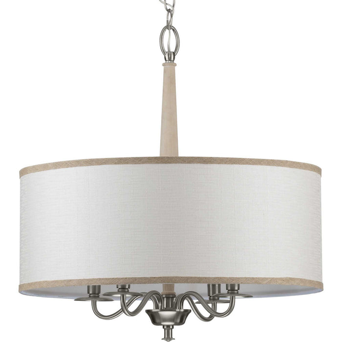 Progress Lighting - P400218-009 - Four Light Chandelier - Durrell - Brushed Nickel
