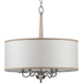 Progress Lighting - P400218-009 - Four Light Chandelier - Durrell - Brushed Nickel