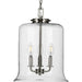 Progress Lighting - P500239-009 - Three Light Pendant - Winslett - Brushed Nickel