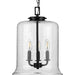 Progress Lighting - P500239-031 - Three Light Pendant - Winslett - Black