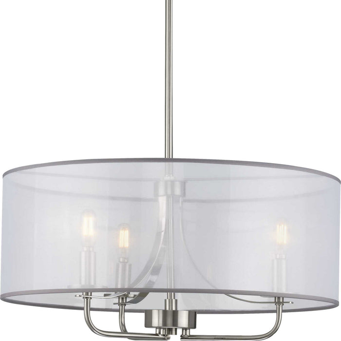 Progress Lighting - P500243-009 - Three Light Pendant - Riley - Brushed Nickel