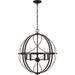 Progress Lighting - P500287-020 - Five Light Pendant - Brandywine - Antique Bronze