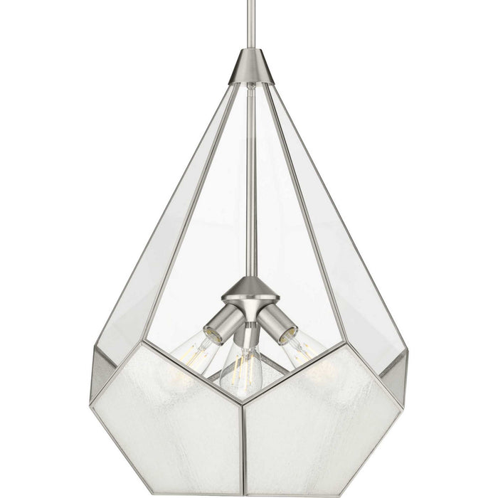 Progress Lighting - P5322-09 - Three Light Pendant - Cinq - Brushed Nickel