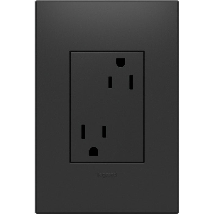 Legrand - ARTR153G4 - Tamper-Resistant Outlet, Plus Size - Adorne - Graphite