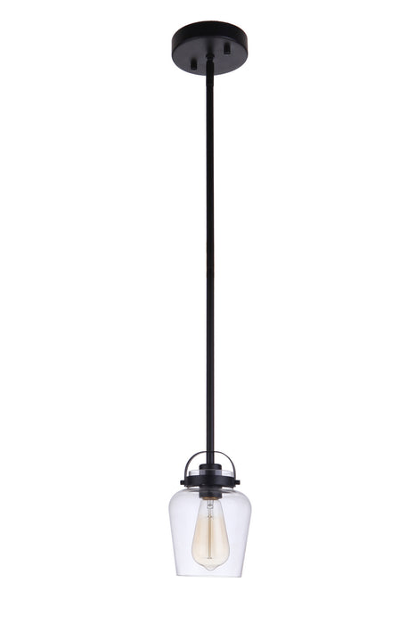 Craftmade - 53591-FB - One Light Mini Pendant - Trystan - Flat Black