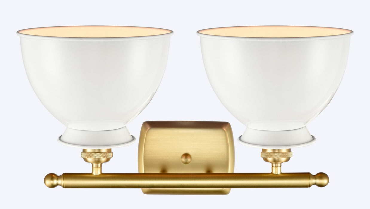 Innovations - 516-2W-SG-M14-W - Two Light Bath Vanity - Ballston - Satin Gold