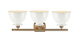 Innovations - 516-3W-BB-M14-W - Three Light Bath Vanity - Ballston - Brushed Brass