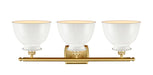 Innovations - 516-3W-SG-M14-W - Three Light Bath Vanity - Ballston - Satin Gold