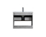 Elegant Lighting - VF43024CG - Single Bathroom Floating Vanity - Kasper - Concrete Grey