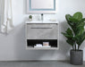Elegant Lighting - VF43024CG - Single Bathroom Floating Vanity - Kasper - Concrete Grey