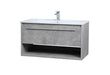 Elegant Lighting - VF43036CG - Single Bathroom Floating Vanity - Kasper - Concrete Grey