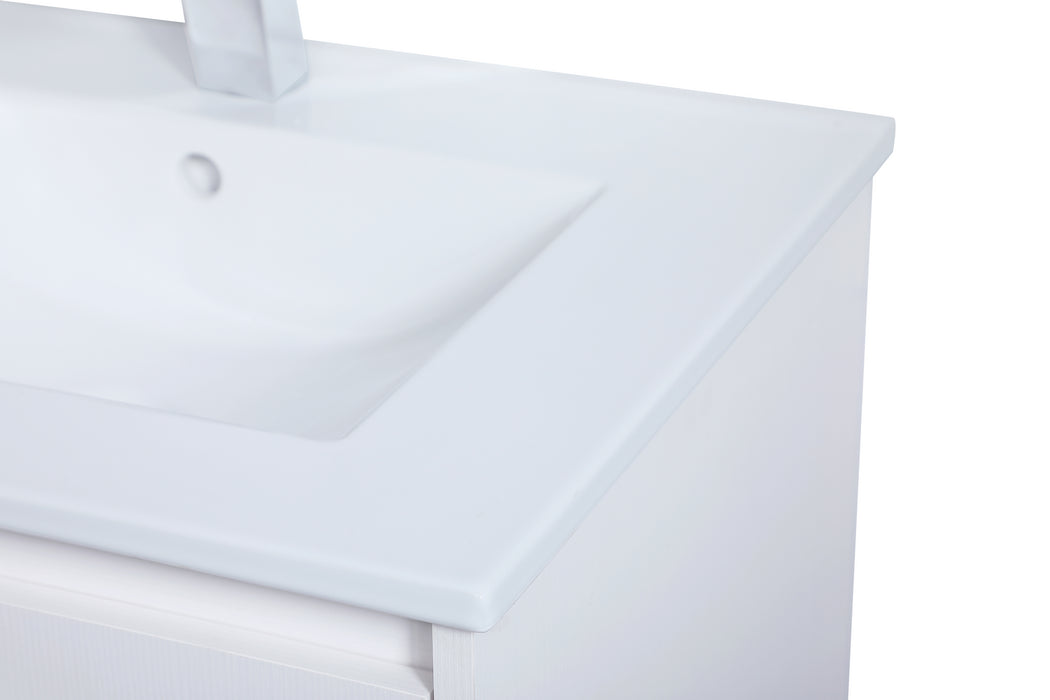 Elegant Lighting - VF44024WH - Single Bathroom Floating Vanity - Rasina - White