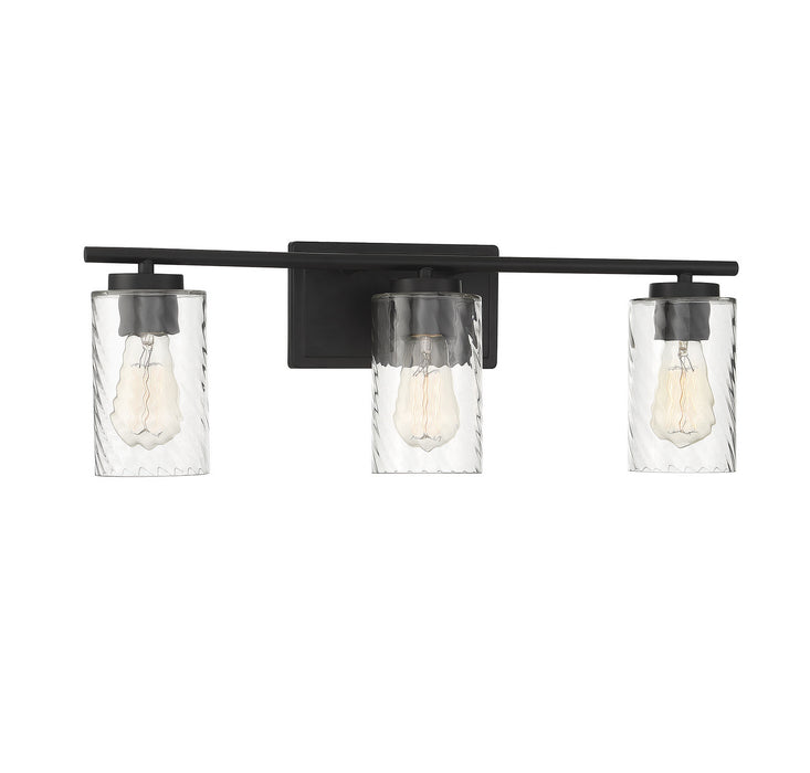 Meridian - M80038MBK - Three Light Bathroom Vanity Light - Mbath - Matte Black