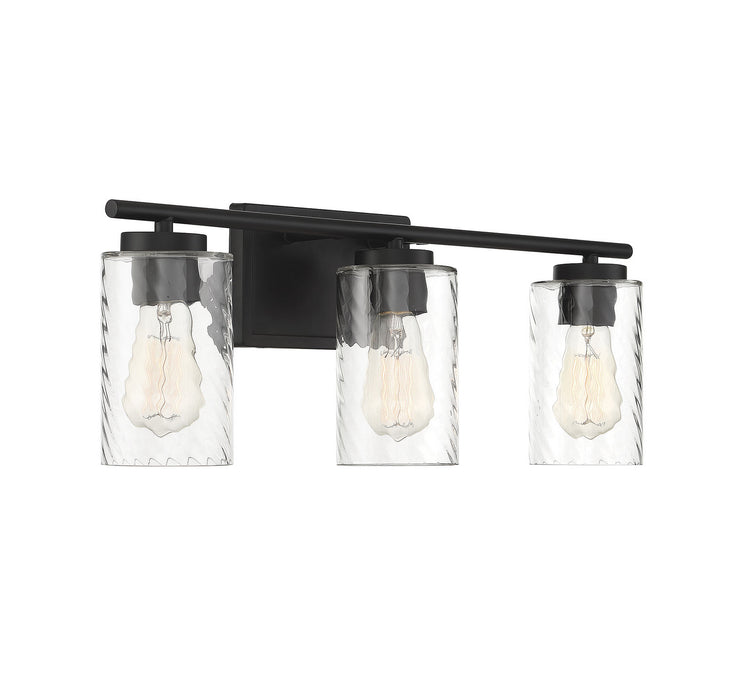 Meridian - M80038MBK - Three Light Bathroom Vanity Light - Mbath - Matte Black