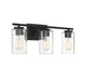 Meridian - M80038MBK - Three Light Bathroom Vanity Light - Mbath - Matte Black