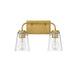 Meridian - M80043NB - Two Light Bathroom Vanity Light - Mbath - Natural Brass