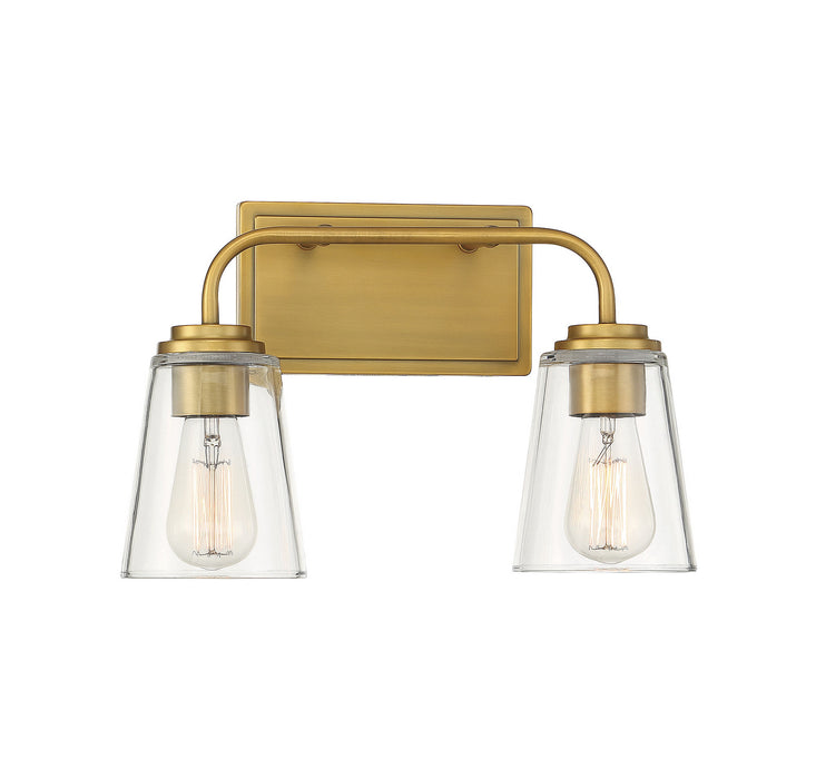 Meridian - M80043NB - Two Light Bathroom Vanity Light - Mbath - Natural Brass