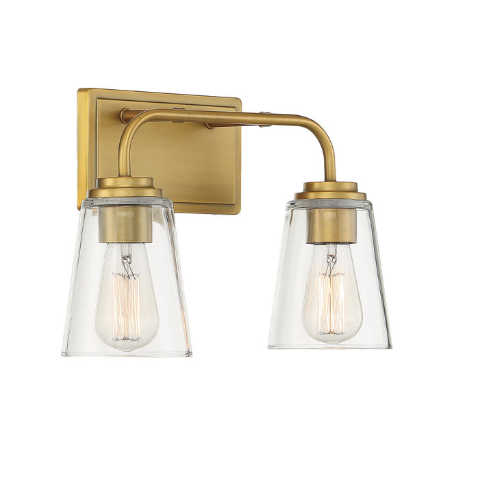 Meridian - M80043NB - Two Light Bathroom Vanity Light - Mbath - Natural Brass