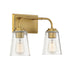 Meridian - M80043NB - Two Light Bathroom Vanity Light - Mbath - Natural Brass