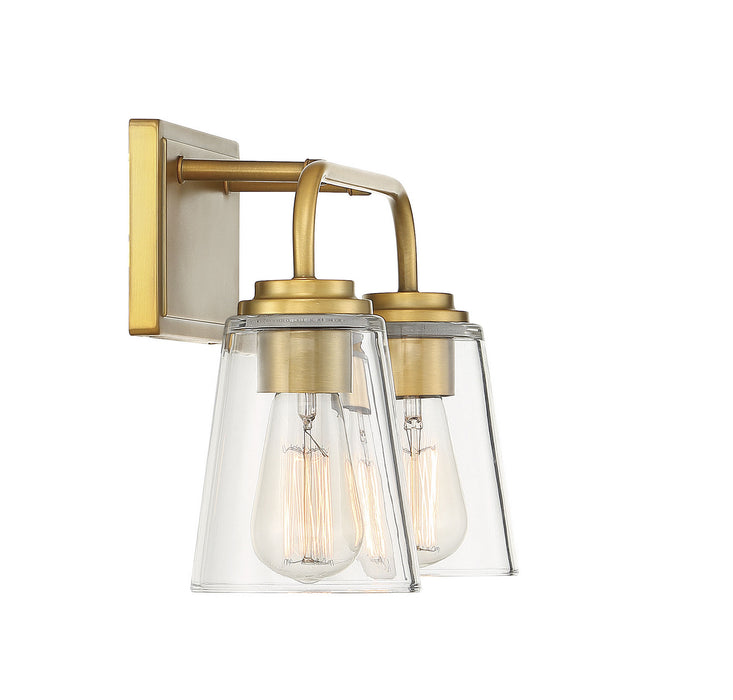 Meridian - M80043NB - Two Light Bathroom Vanity Light - Mbath - Natural Brass