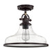 Quoizel - GRTS1714PN - One Light Semi-Flush Mount - Grant - Palladian Bronze