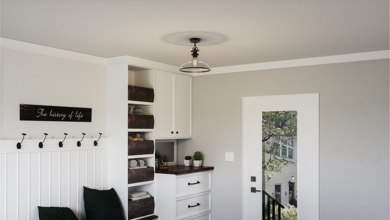 Quoizel - GRTS1714PN - One Light Semi-Flush Mount - Grant - Palladian Bronze