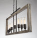 Artcraft - AC11657BK - Seven Light Island Pendant - Gatehouse - Beach Wood & Black