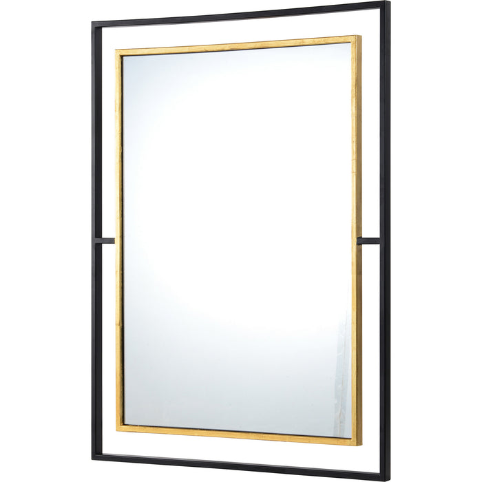 Renwil - MT2244 - Mirror - Gray - Gold Leaf, Black
