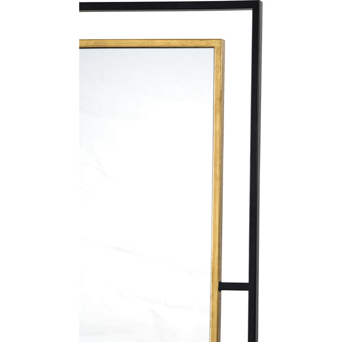 Renwil - MT2244 - Mirror - Gray - Gold Leaf, Black