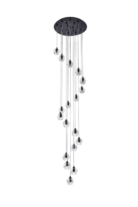 Eren LED Pendant Black-Mini Pendants-Elegant Lighting-Lighting Design Store