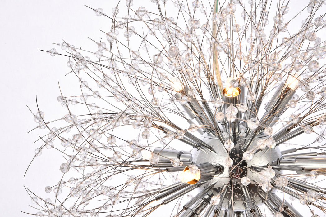 Solace 12 Light Pendant Chrome-Pendants-Elegant Lighting-Lighting Design Store