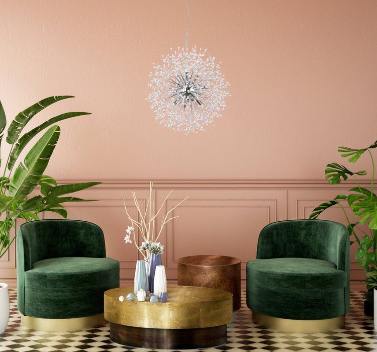 Solace 12 Light Pendant Chrome-Pendants-Elegant Lighting-Lighting Design Store