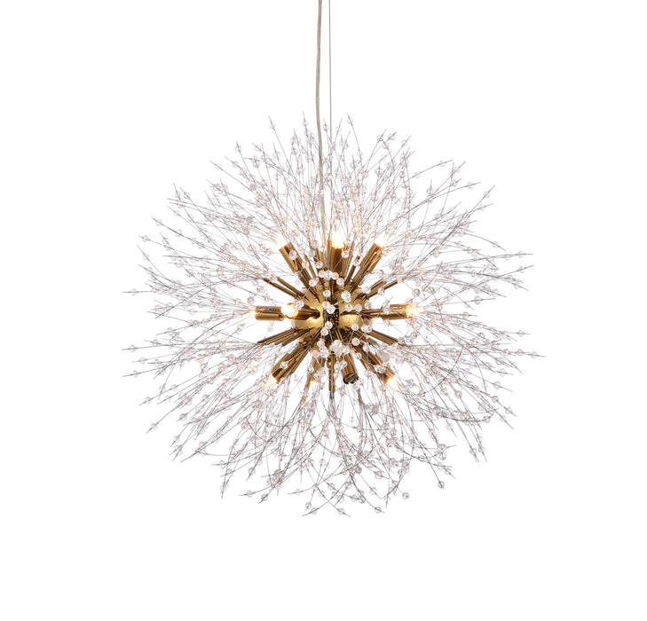 Solace 12 Light Pendant Gold-Pendants-Elegant Lighting-Lighting Design Store