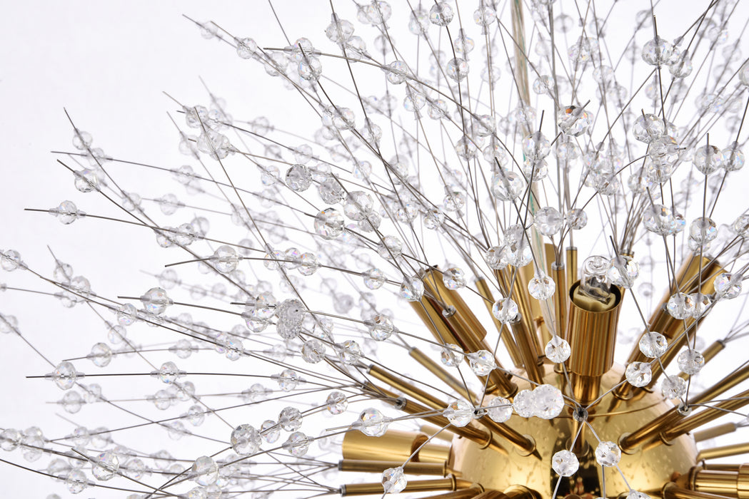 Solace 12 Light Pendant Gold-Pendants-Elegant Lighting-Lighting Design Store