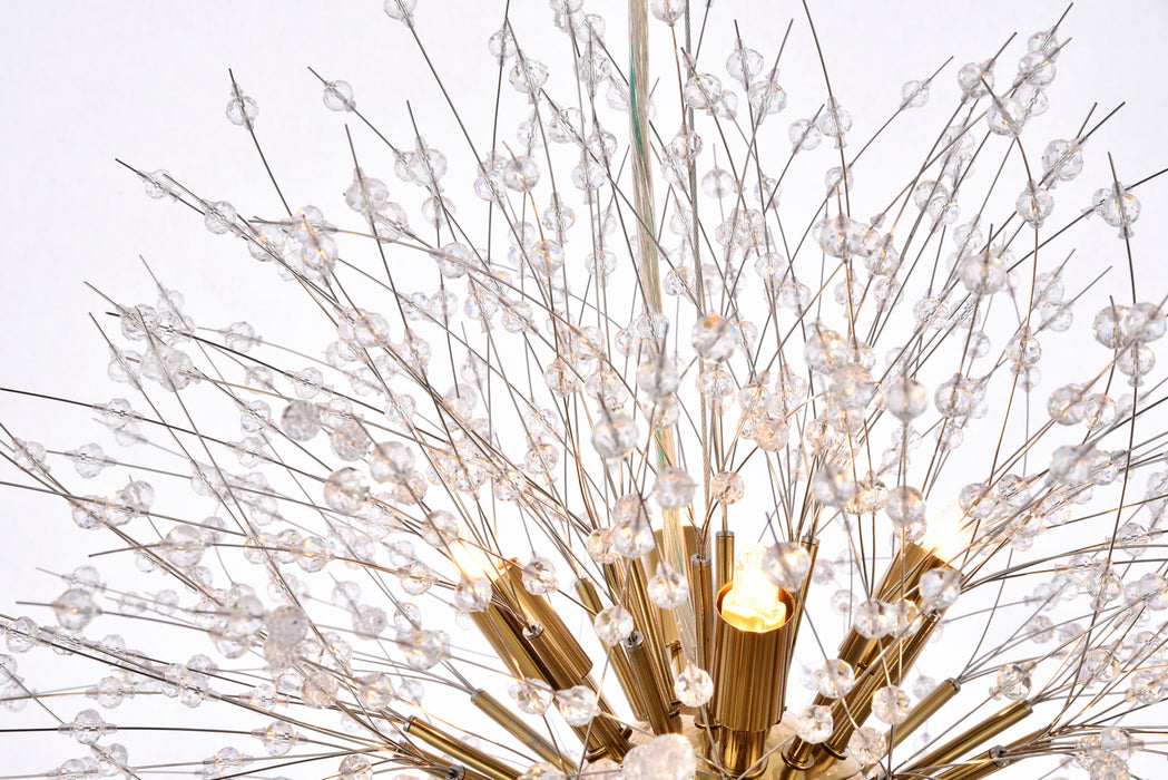 Solace 12 Light Pendant Gold-Pendants-Elegant Lighting-Lighting Design Store