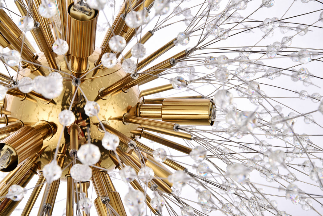 Solace 12 Light Pendant Gold-Pendants-Elegant Lighting-Lighting Design Store