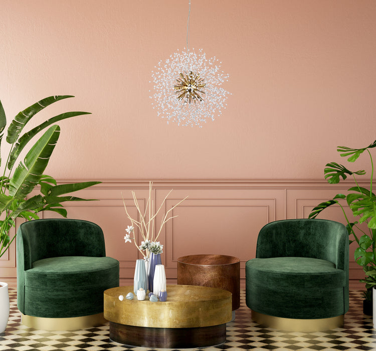 Solace 12 Light Pendant Gold-Pendants-Elegant Lighting-Lighting Design Store