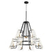 Quorum - 637-12-69 - 12 Light Chandelier - Tioga - Textured Black w/ Aged Brass