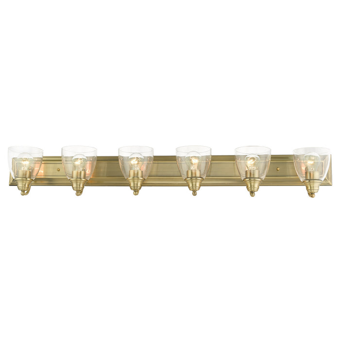 Livex Lighting - 17076-01 - Six Light Vanity - Birmingham - Antique Brass