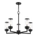 Livex Lighting - 20725-14 - Five Light Outdoor Chandelier - Hillcrest - Textured Black w/ Brushed Nickels