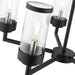 Livex Lighting - 20725-14 - Five Light Outdoor Chandelier - Hillcrest - Textured Black w/ Brushed Nickels