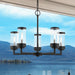 Livex Lighting - 20725-14 - Five Light Outdoor Chandelier - Hillcrest - Textured Black w/ Brushed Nickels