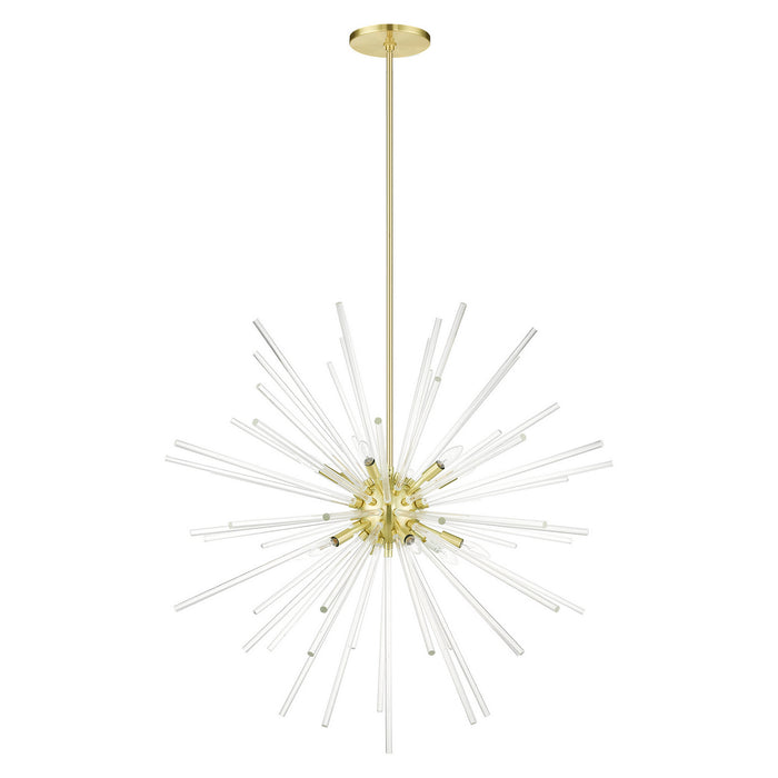 Livex Lighting - 41259-12 - 12 Light Foyer Pendant - Utopia - Satin Brass